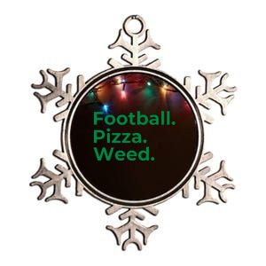 Football Pizza Weed Metallic Star Ornament