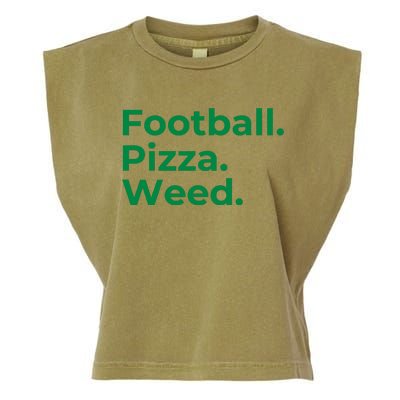 Football Pizza Weed Garment-Dyed Women's Muscle Tee