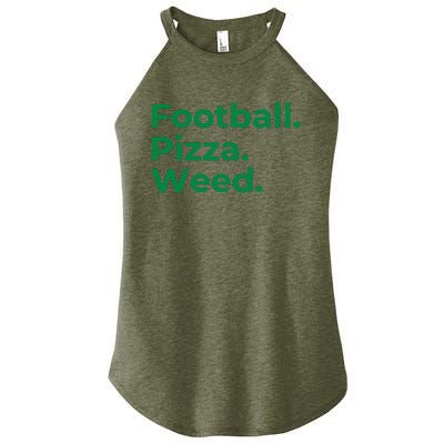 Football Pizza Weed Women's Perfect Tri Rocker Tank