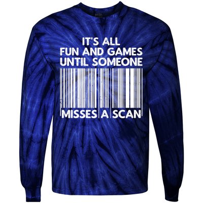 Funny Postal Worker Design For Men Women Postal Mail Office Tie-Dye Long Sleeve Shirt