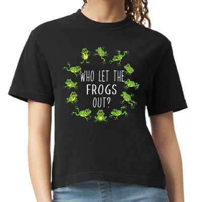 Funny Passover Who Let The Frogs Out Jewish Seder Comfort Colors Boxy T-Shirt