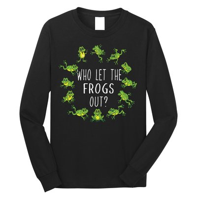 Funny Passover Who Let The Frogs Out Jewish Seder Long Sleeve Shirt