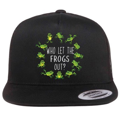 Funny Passover Who Let The Frogs Out Jewish Seder Flatbill Hat