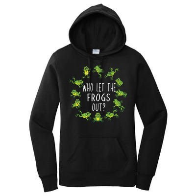 Funny Passover Who Let The Frogs Out Jewish Seder Women's Pullover Hoodie