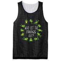 Funny Passover Who Let The Frogs Out Jewish Seder Mesh Reversible Basketball Jersey Tank