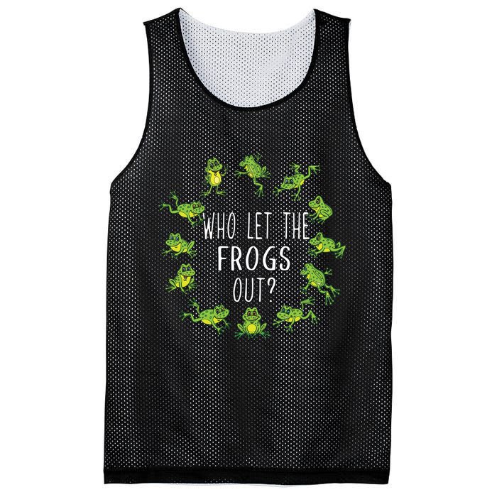 Funny Passover Who Let The Frogs Out Jewish Seder Mesh Reversible Basketball Jersey Tank