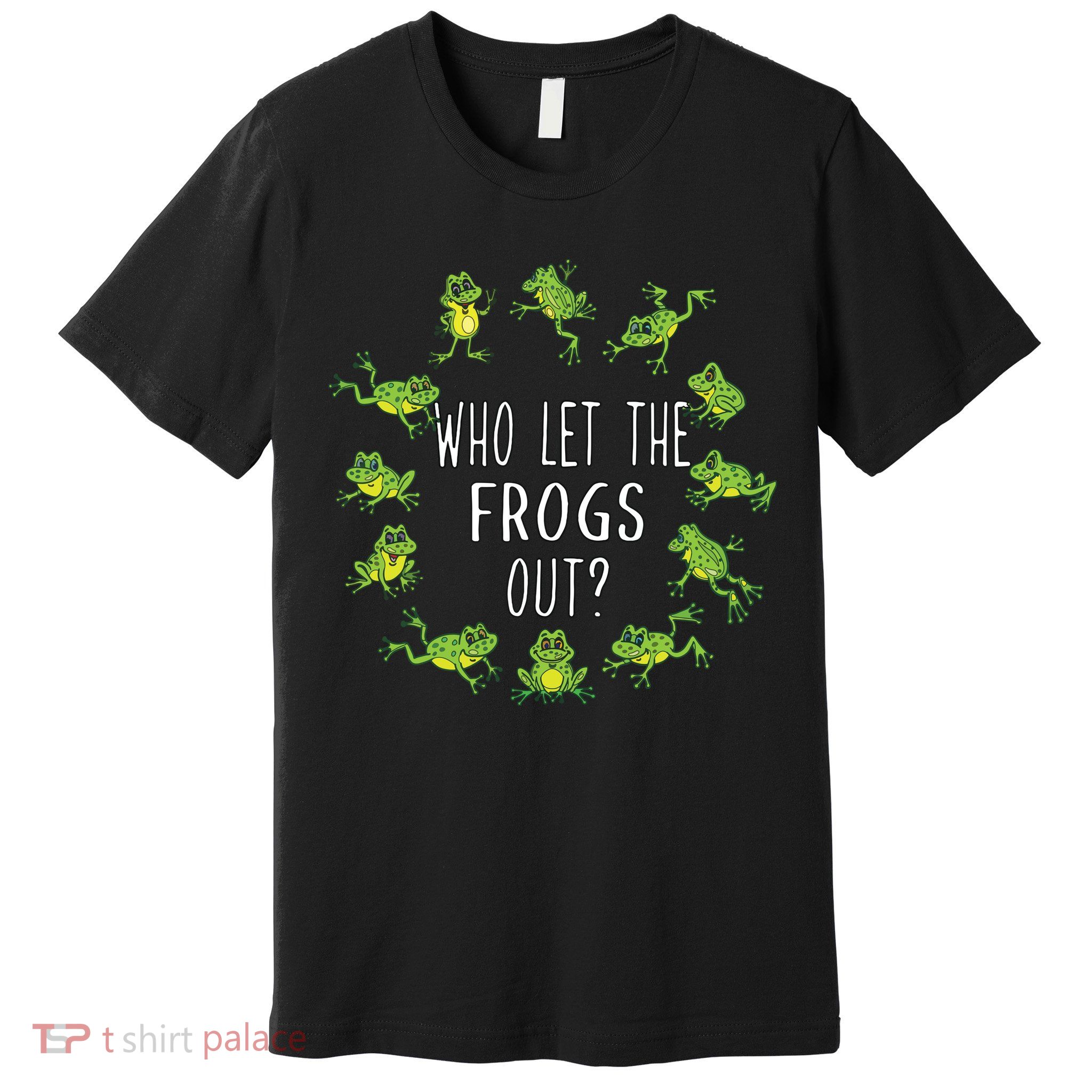 Funny Passover Who Let The Frogs Out Jewish Seder Premium T-Shirt