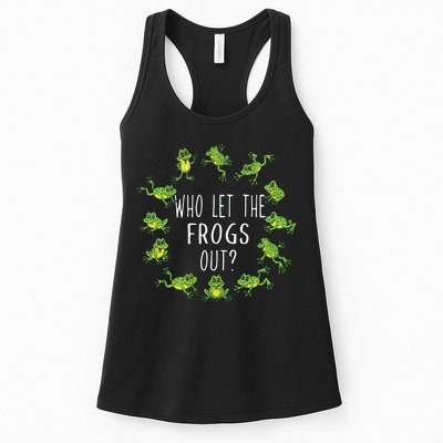 Funny Passover Who Let The Frogs Out Jewish Seder Womens Tank Top