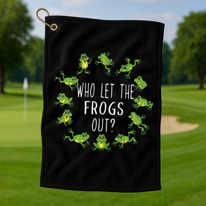 Funny Passover Who Let The Frogs Out Jewish Seder Golf Towel