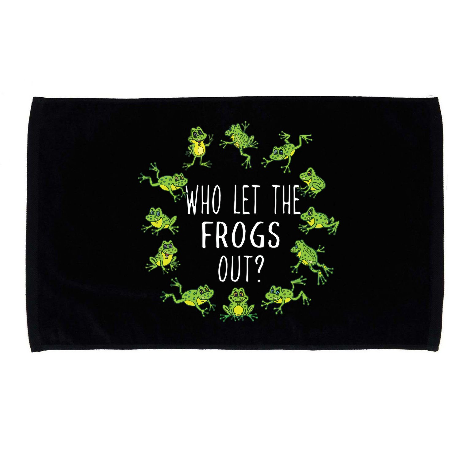 Funny Passover Who Let The Frogs Out Jewish Seder Microfiber Hand Towel