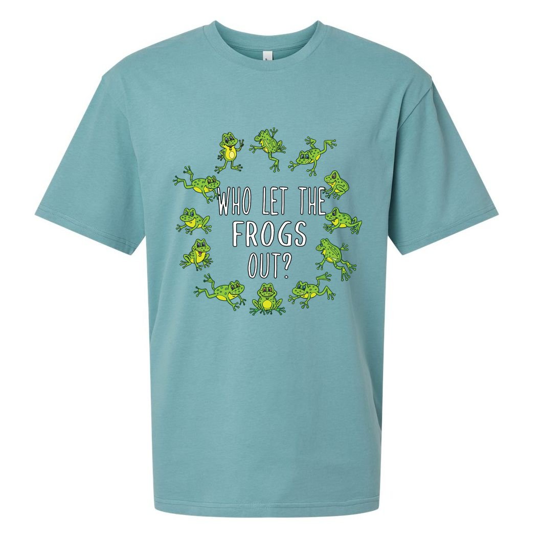Funny Passover Who Let The Frogs Out Jewish Seder Sueded Cloud Jersey T-Shirt