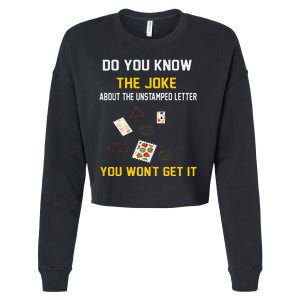 Funny Postal Worker Mail Man Delivery Service Post Office Cropped Pullover Crew