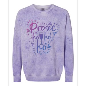 Funny Prosecco Wine Christmas I Prosec Ho Ho Ho Gift Colorblast Crewneck Sweatshirt