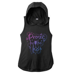 Funny Prosecco Wine Christmas I Prosec Ho Ho Ho Gift Ladies PosiCharge Tri-Blend Wicking Draft Hoodie Tank