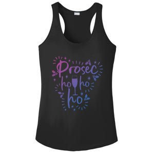 Funny Prosecco Wine Christmas I Prosec Ho Ho Ho Gift Ladies PosiCharge Competitor Racerback Tank