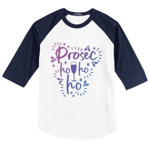 Funny Prosecco Wine Christmas I Prosec Ho Ho Ho Gift Baseball Sleeve Shirt