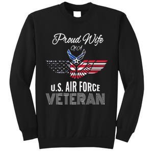 Funny Proud Wife Of Usair Force Veteran Patriotic Military Spouse Sweatshirt