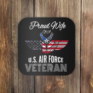 Funny Proud Wife Of Usair Force Veteran Patriotic Military Spouse Coaster