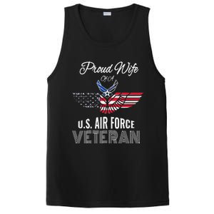 Funny Proud Wife Of Usair Force Veteran Patriotic Military Spouse PosiCharge Competitor Tank