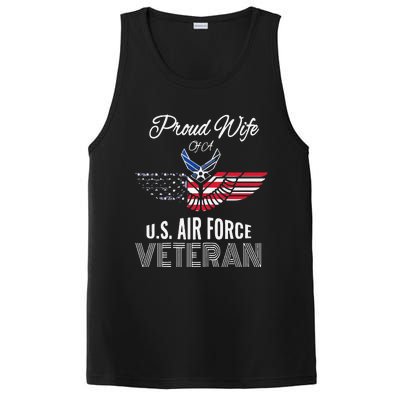 Funny Proud Wife Of Usair Force Veteran Patriotic Military Spouse PosiCharge Competitor Tank