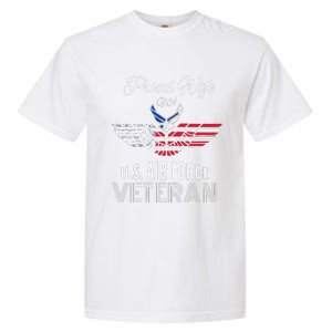 Funny Proud Wife Of Usair Force Veteran Patriotic Military Spouse Garment-Dyed Heavyweight T-Shirt