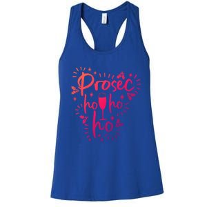 Funny Prosecco Wine Christmas I Prosec Ho Ho Ho Gift Women's Racerback Tank