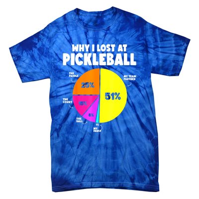 Funny Pickleball Why I Lose At Pickleball Humor Best Gift For Sport Fan Tie-Dye T-Shirt