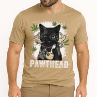 Funny Pawthead Weed Cat Smoking High Cannabis Cat 420 Stoner Cooling Performance Crew T-Shirt