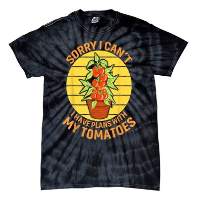 Funny Plan With Tomato Veggie Pun Tomatoes Vegetable Humor Tie-Dye T-Shirt