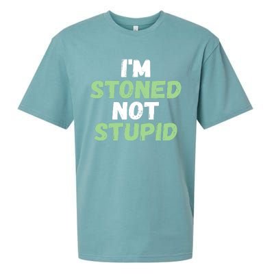 Funny Pot Weed hoodie shirt I'm Stoned Not Stupid Sueded Cloud Jersey T-Shirt