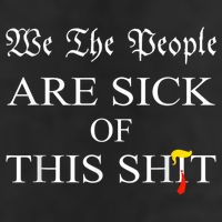 Funny Political We The People Are Sick Of This Shit 7 Panel Mesh Trucker Snapback Hat