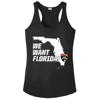 Florida Panther We Want Florida Ladies PosiCharge Competitor Racerback Tank