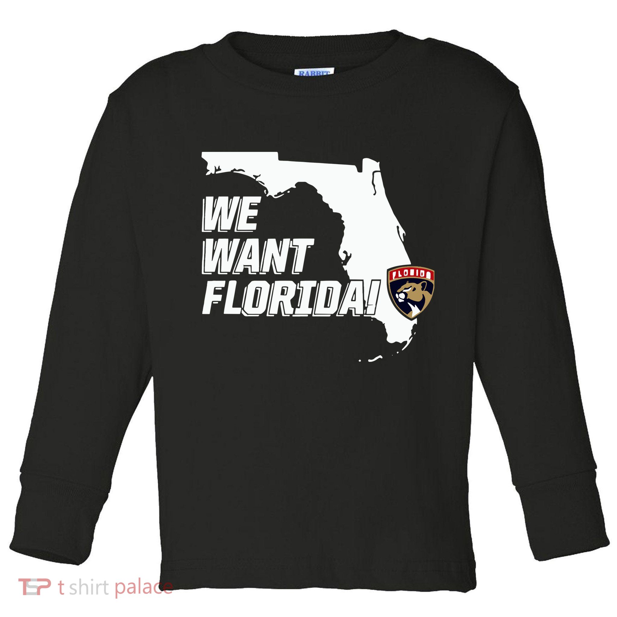 Florida Panther We Want Florida Toddler Long Sleeve Shirt