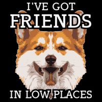 Funny Pembroke Welsh Corgi I've Got Friends In Low Places Cute Gift Drawstring Bag