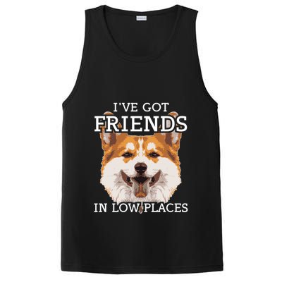Funny Pembroke Welsh Corgi I've Got Friends In Low Places Cute Gift PosiCharge Competitor Tank