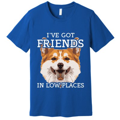 Funny Pembroke Welsh Corgi I've Got Friends In Low Places Cute Gift Premium T-Shirt