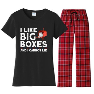 Funny Postal Worker Art For Mailman Postal Service Women's Flannel Pajama Set