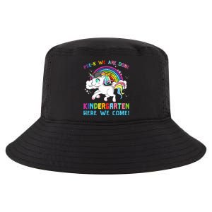 Funny PreK We Are Done Kindergarten Here We Come Unicorn Gift Cool Comfort Performance Bucket Hat