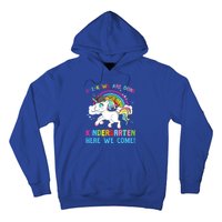 Funny PreK We Are Done Kindergarten Here We Come Unicorn Gift Hoodie