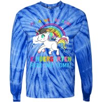 Funny PreK We Are Done Kindergarten Here We Come Unicorn Gift Tie-Dye Long Sleeve Shirt