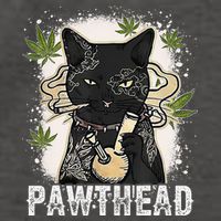 Funny Pawthead Weed Cat Smoking High Cannabis Cat 420 Stoner Vector Backpack