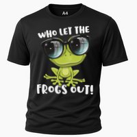Funny Passover Who Let The Frogs Ou Jewish Seder Cooling Performance Crew T-Shirt