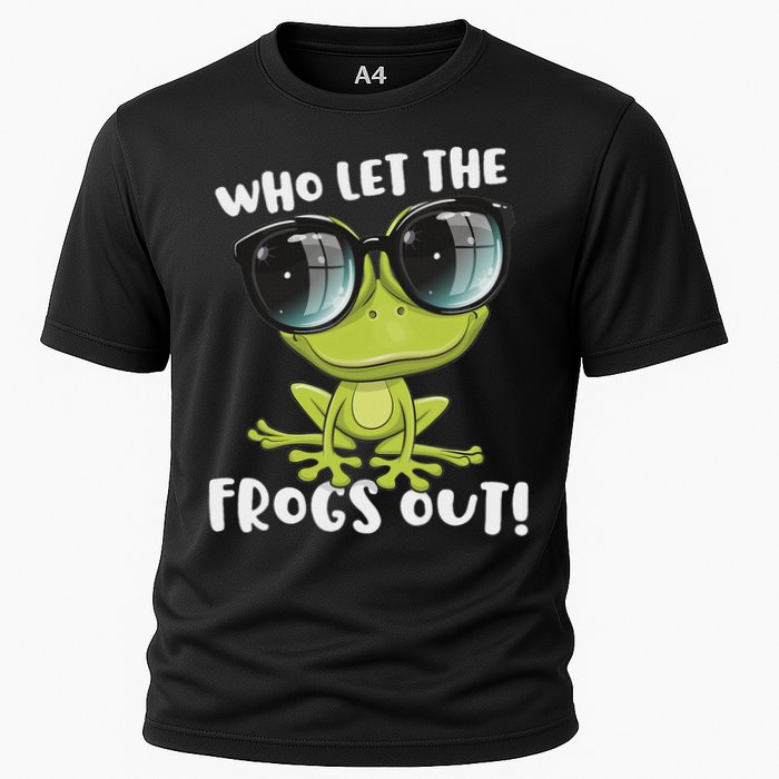 Funny Passover Who Let The Frogs Ou Jewish Seder Cooling Performance Crew T-Shirt