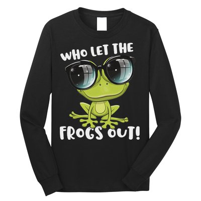 Funny Passover Who Let The Frogs Ou Jewish Seder Long Sleeve Shirt