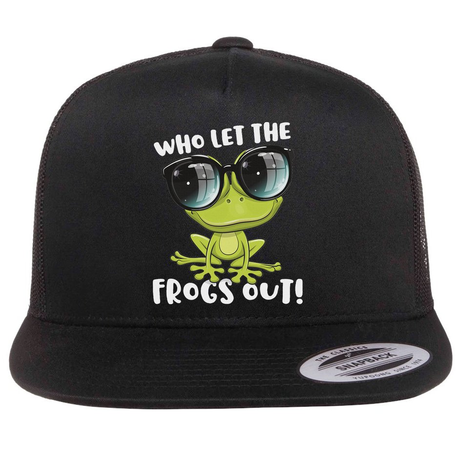 Funny Passover Who Let The Frogs Ou Jewish Seder Flat Bill Trucker Hat