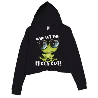 Funny Passover Who Let The Frogs Ou Jewish Seder Crop Fleece Hoodie