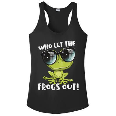 Funny Passover Who Let The Frogs Ou Jewish Seder Ladies PosiCharge Competitor Racerback Tank