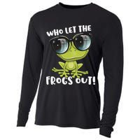 Funny Passover Who Let The Frogs Ou Jewish Seder Cooling Performance Long Sleeve Crew