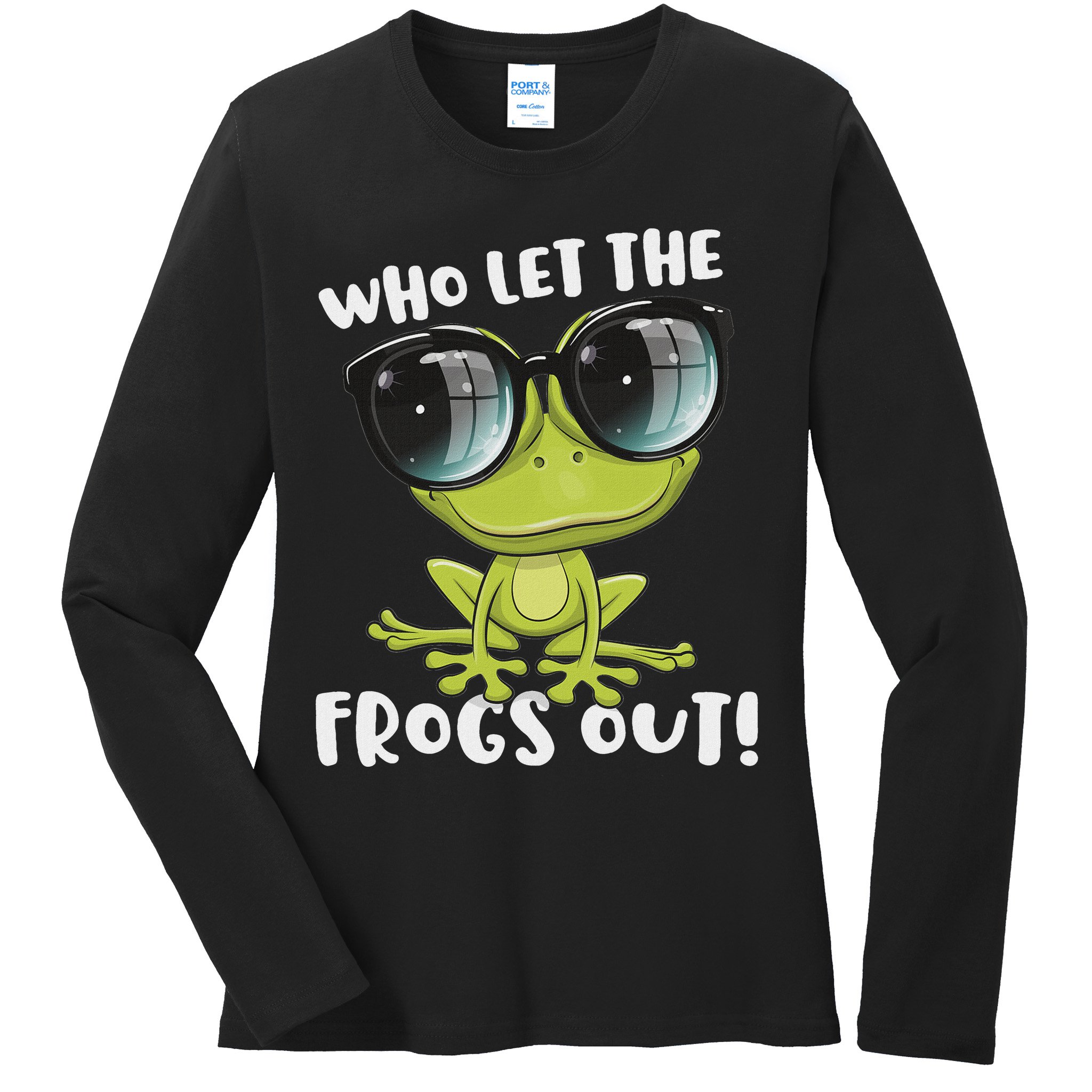 Funny Passover Who Let The Frogs Ou Jewish Seder Ladies Long Sleeve Shirt