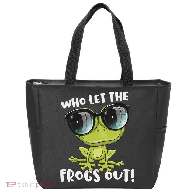 Funny Passover Who Let The Frogs Ou Jewish Seder Zip Tote Bag